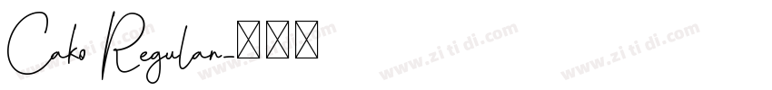 Cako Regular字体转换